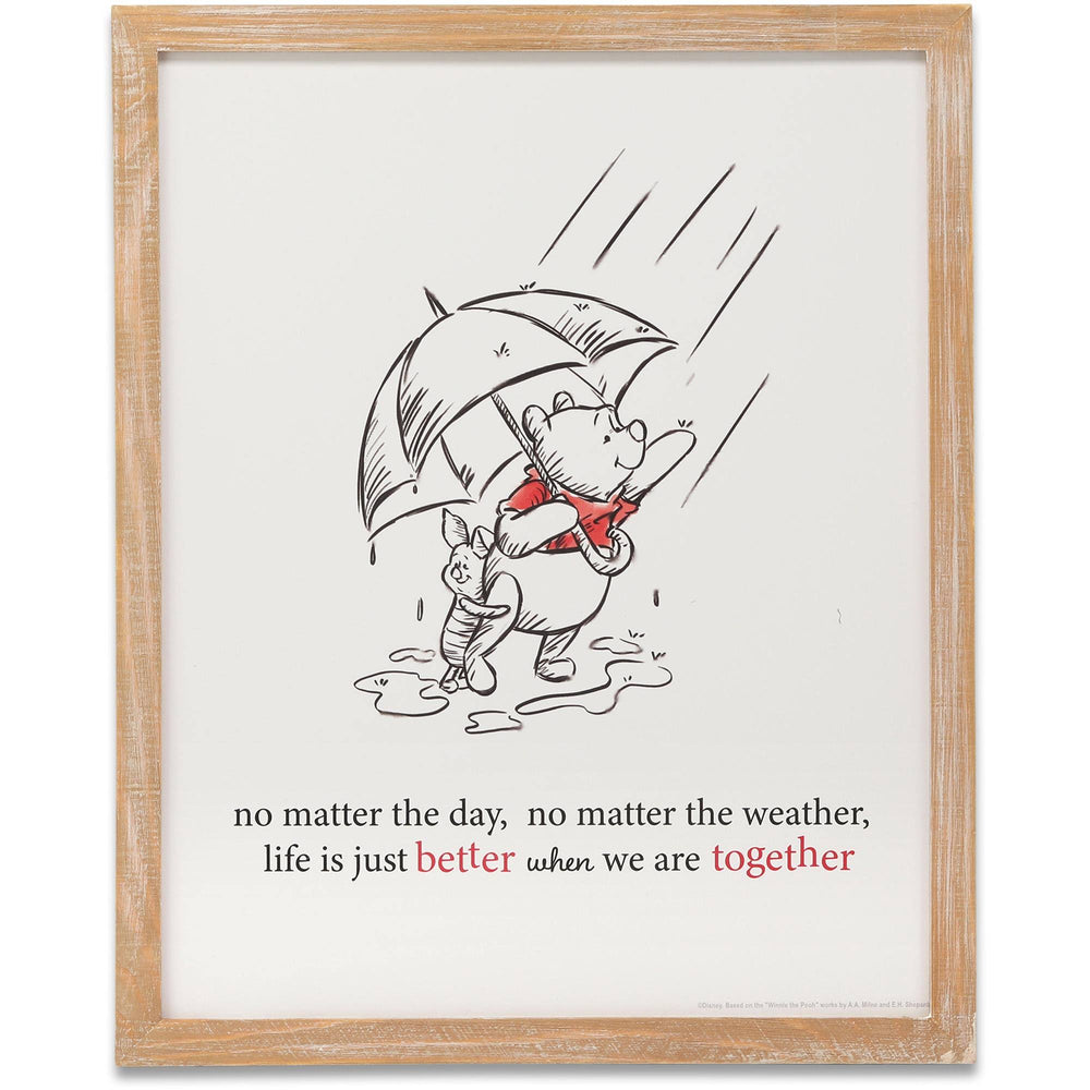 Open Road Brands Disney's Winnie The Pooh Better Together Wood Framed Wall Decor - One Size Fits All